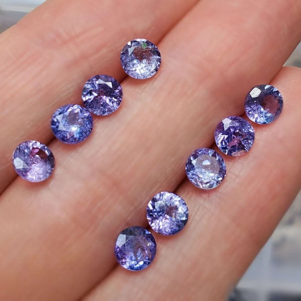 AAA Natural Tanzanite Stud Earrings - Image 6