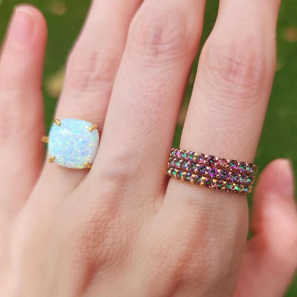 Alexandrite Half Eternity Band - Image 4