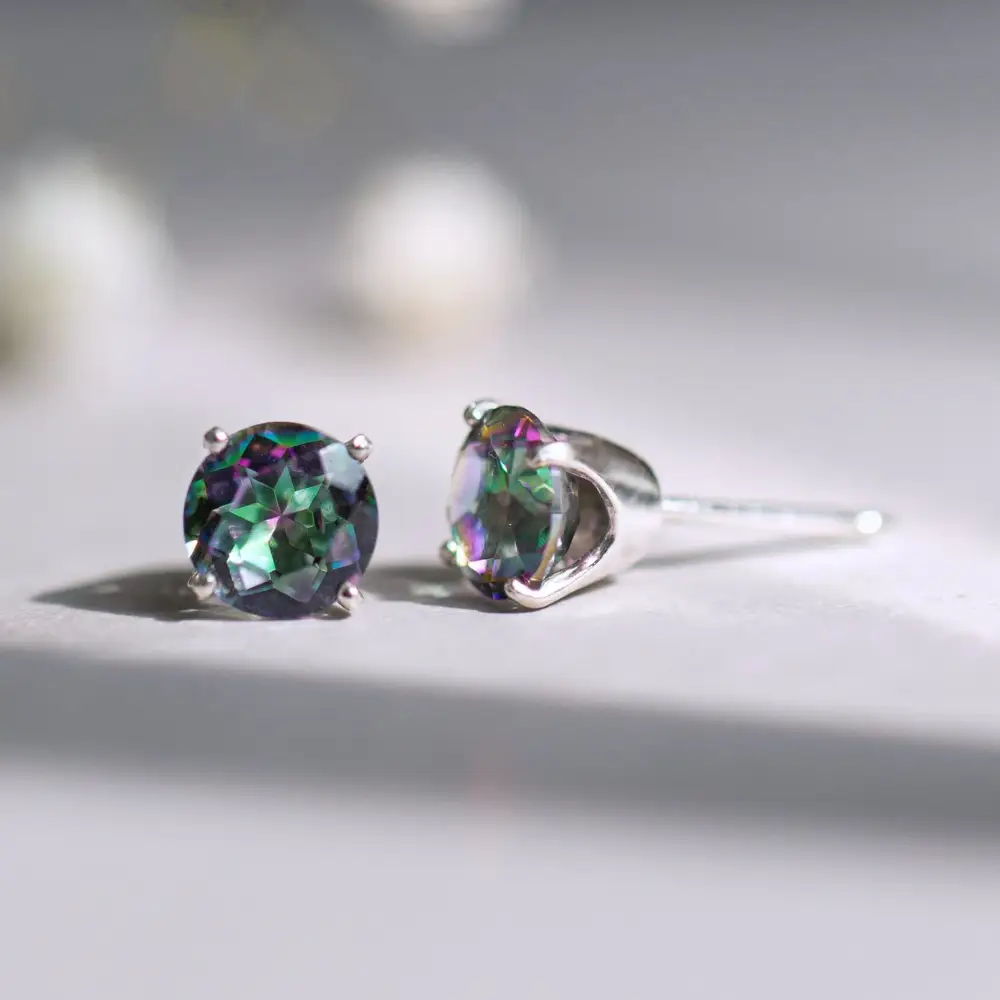 Alexandrite Stud Earrings - Image 4