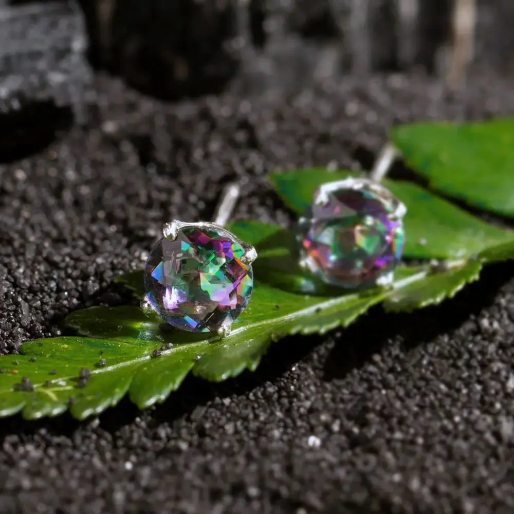 Alexandrite Stud Earrings - Image 7