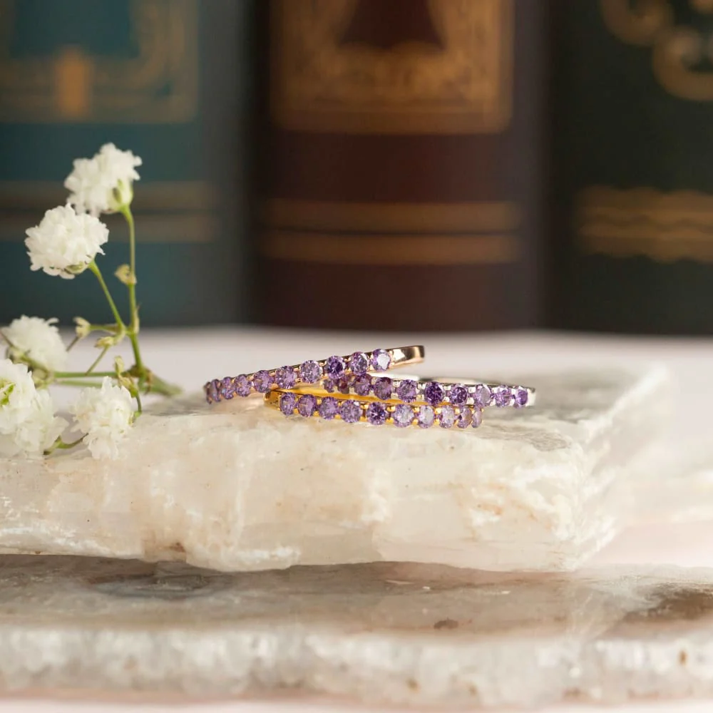 Amethyst Half Eternity Band - Image 6