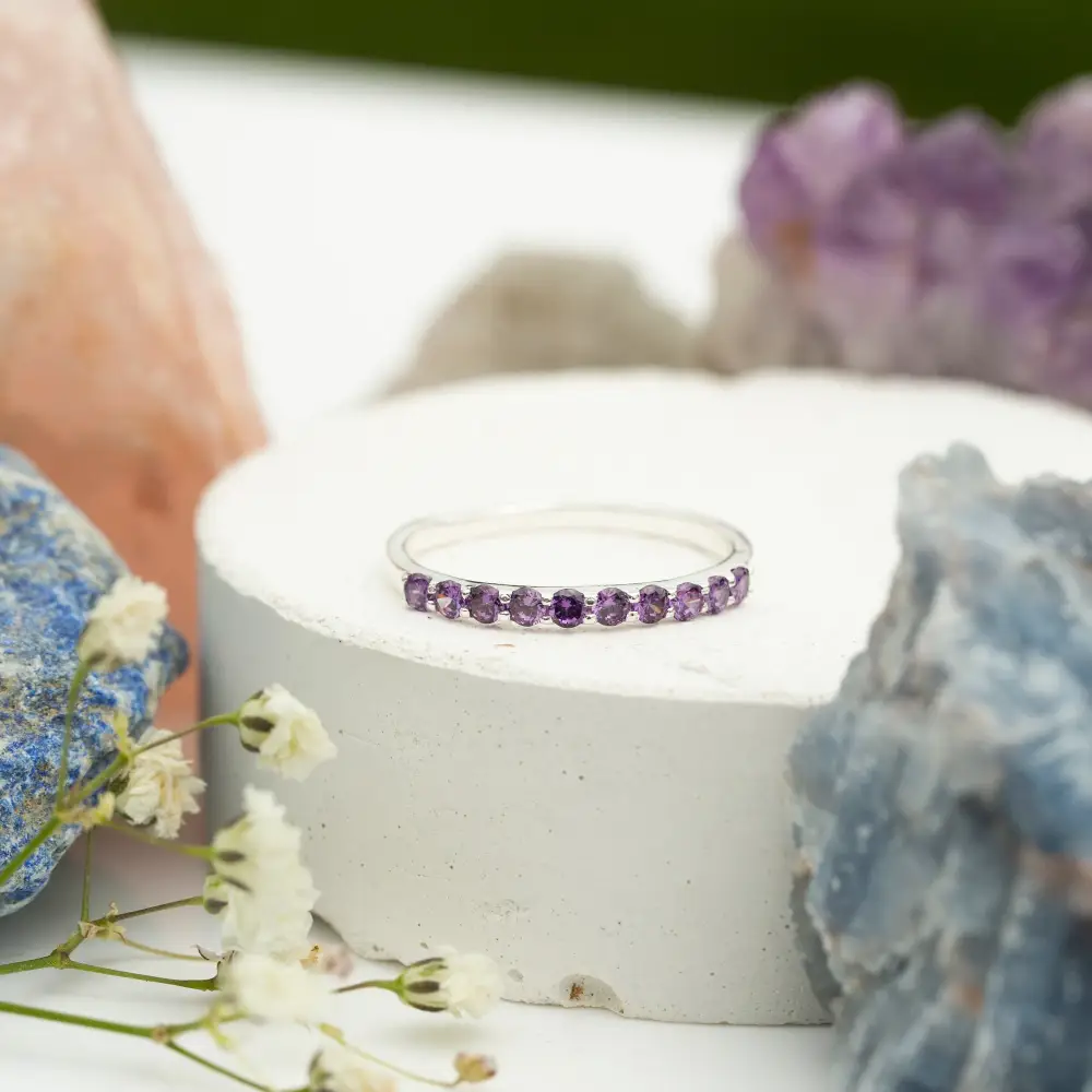 Amethyst Half Eternity Band - Image 9
