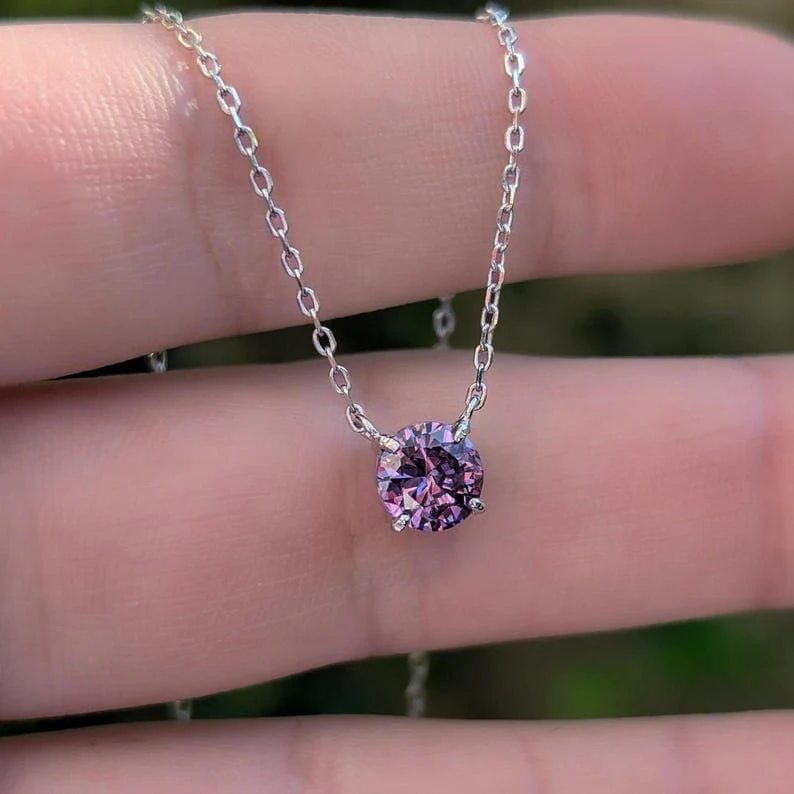 Amethyst Small Round Necklace - Image 5