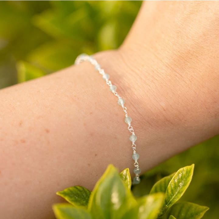 Aquamarine Beaded Bracelet - Image 6