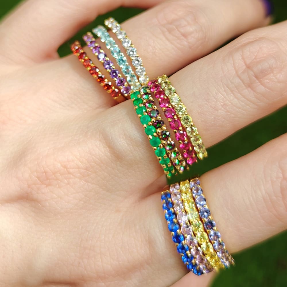 Birthstone Half Eternity Band - Image 7