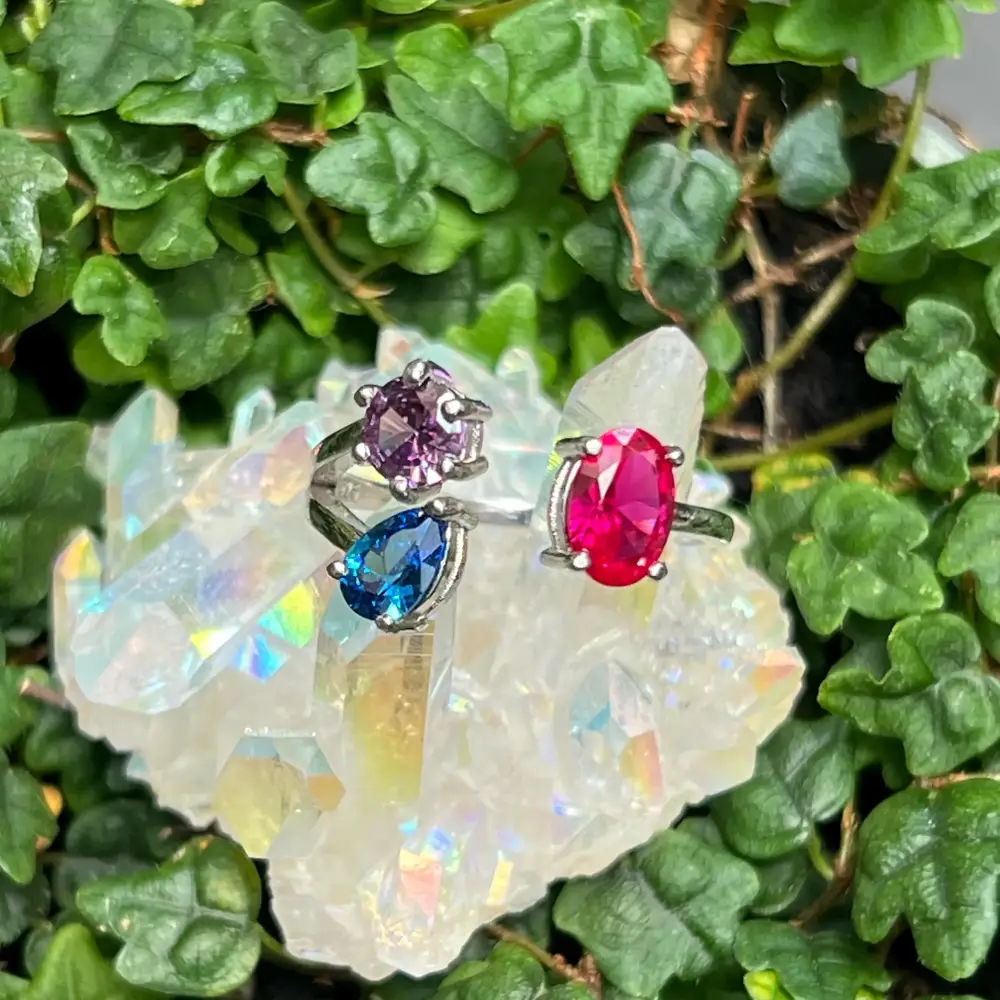 3 Stone Ring - Bisexual Flag - Image 6