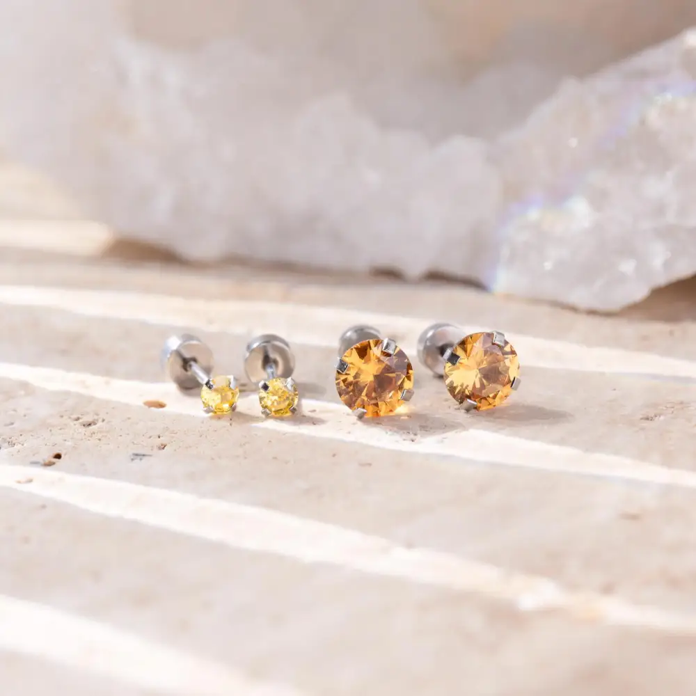 Citrine Stud Earrings - Image 5