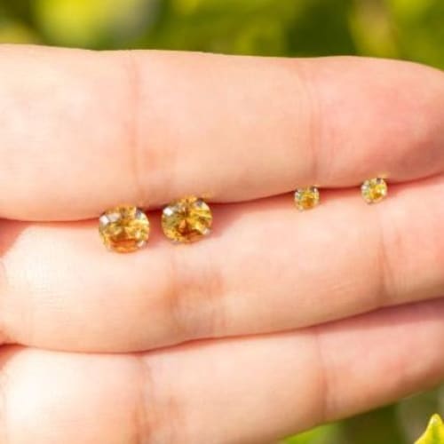 Citrine Stud Earrings - Image 6