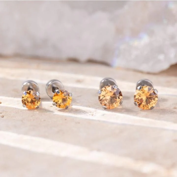 Citrine Stud Earrings - Image 8