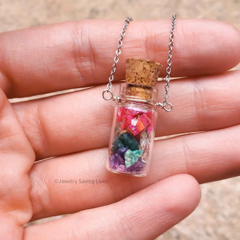Custom - Birthstone Bottle Necklace - Image 7