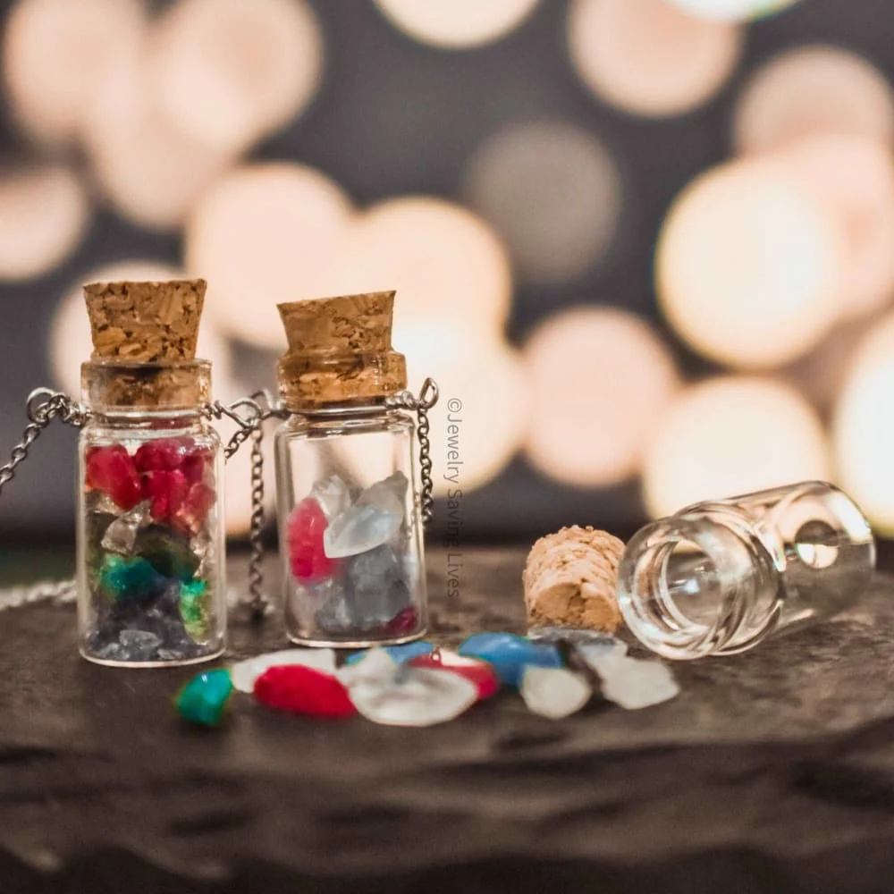 Custom - Birthstone Bottle Necklace - Image 9