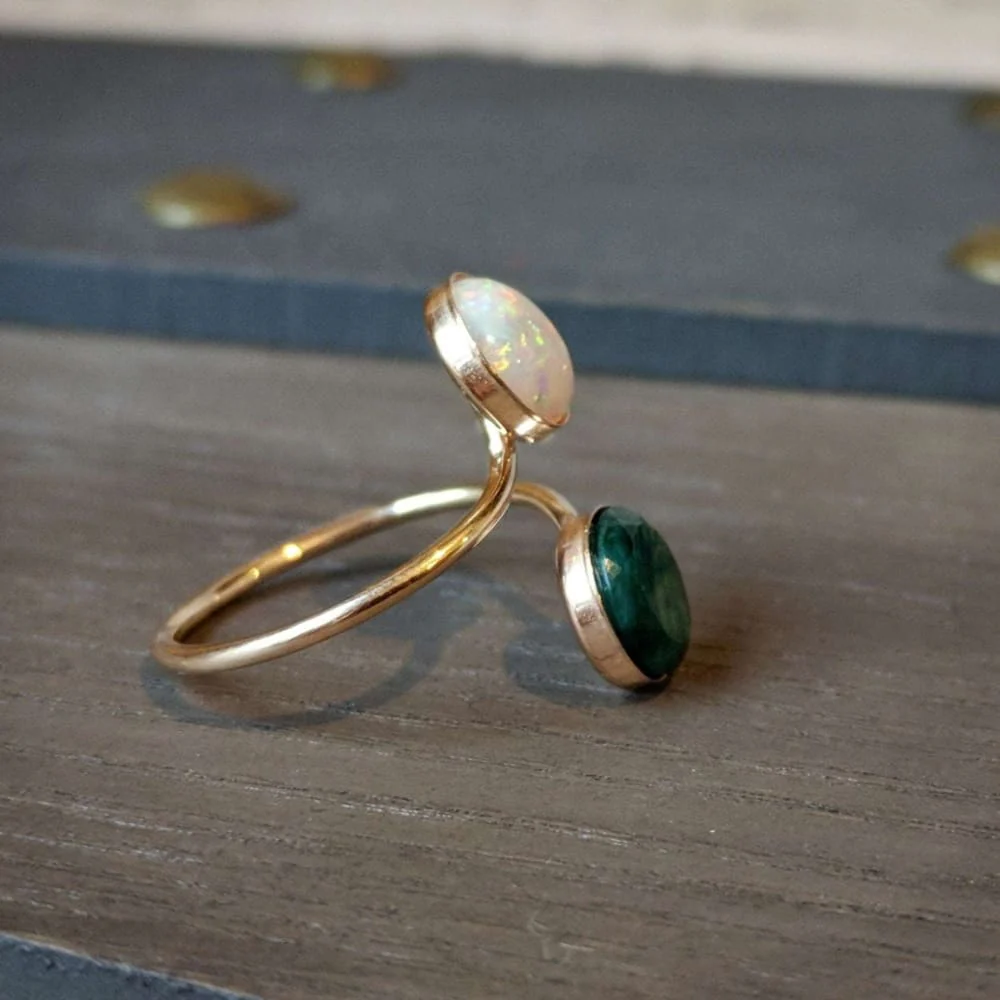 Emerald and Opal Ring - Image 5
