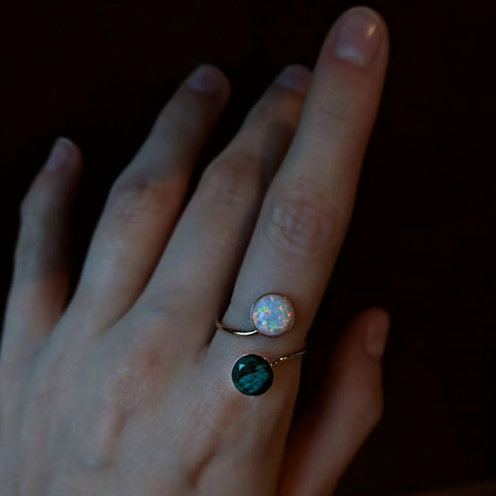 Emerald and Opal Ring - Image 9