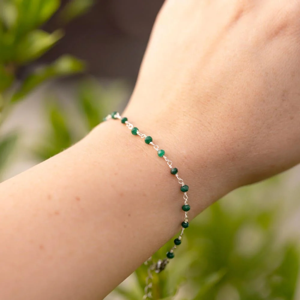 Emerald Beaded Bracelet - Image 7