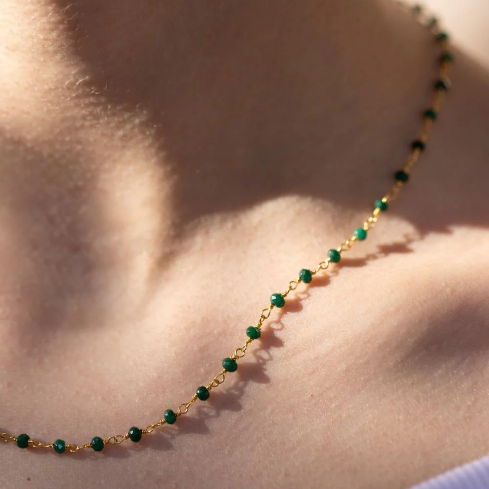 Emerald Beaded Necklace - Image 6