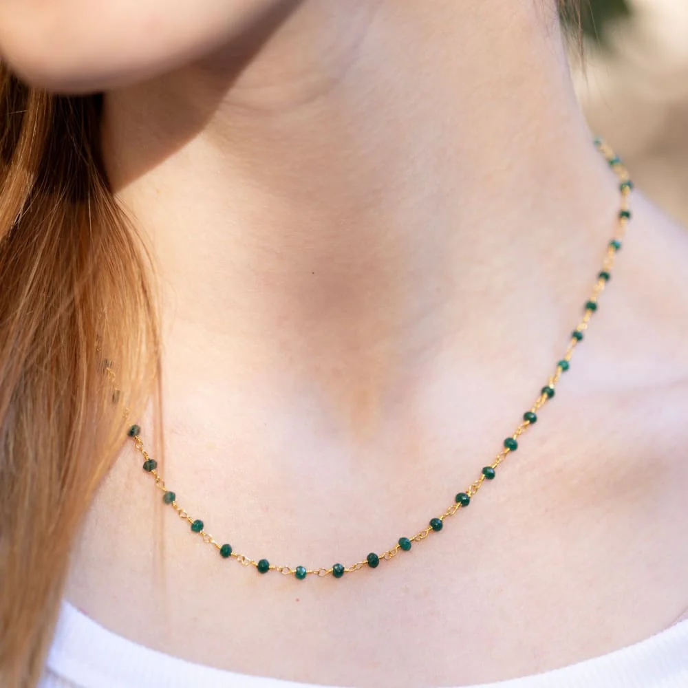 Emerald Beaded Necklace - Image 7