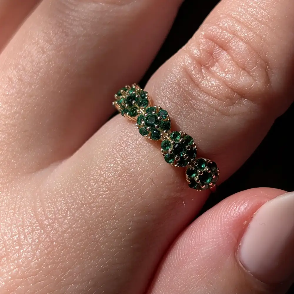 Emerald Round Half Eternity Band - Image 6