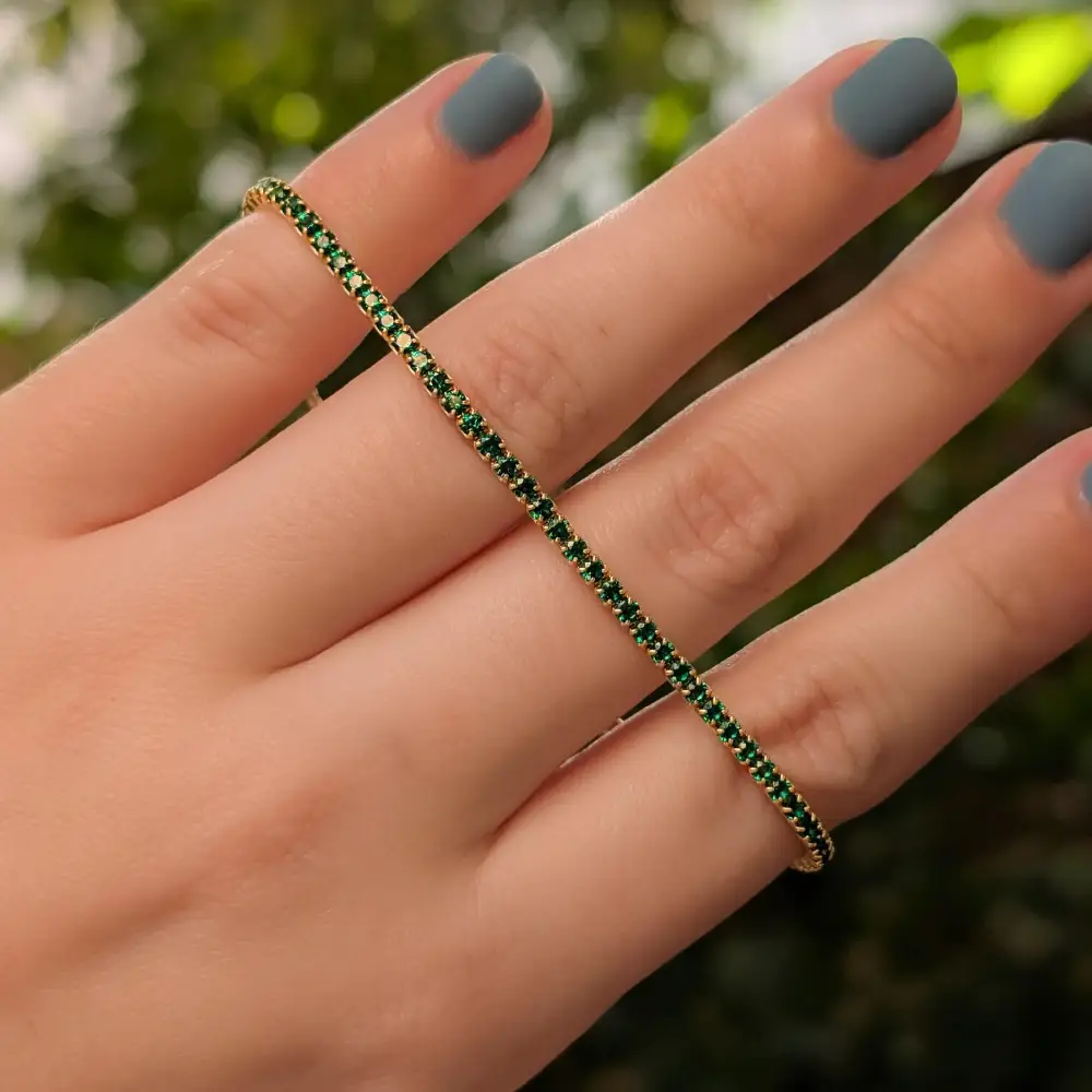 Emerald Tennis Bracelet - Image 10