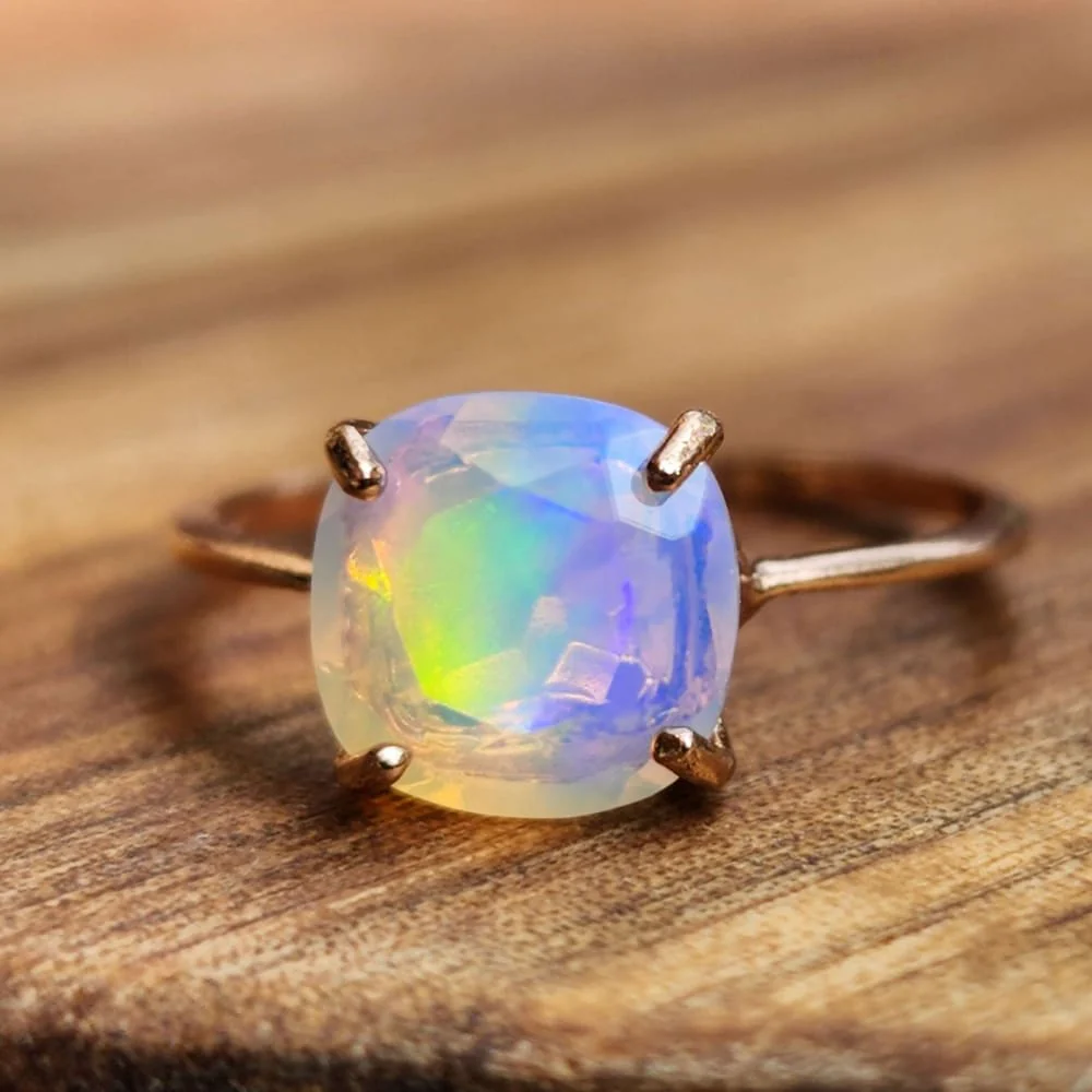 Fire Welo White Opal Ring - Image 4