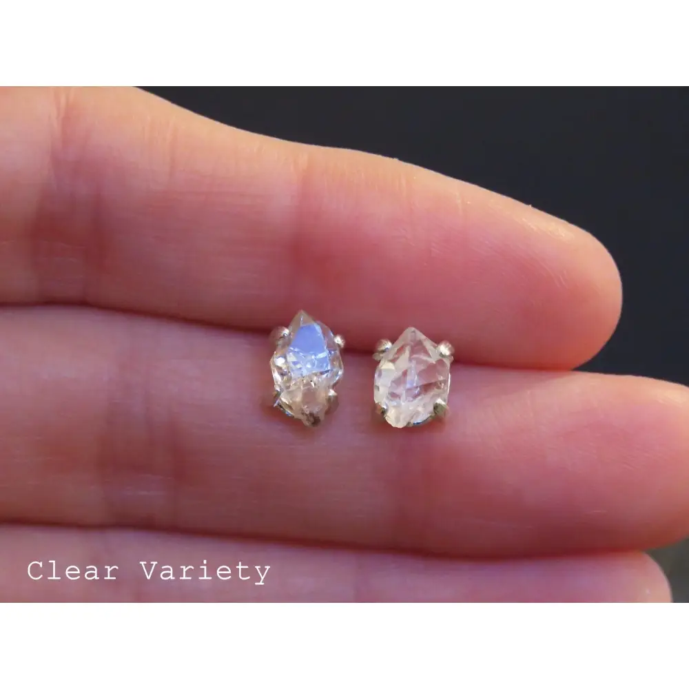 Herkimer Diamond Stud Earrings - Image 6