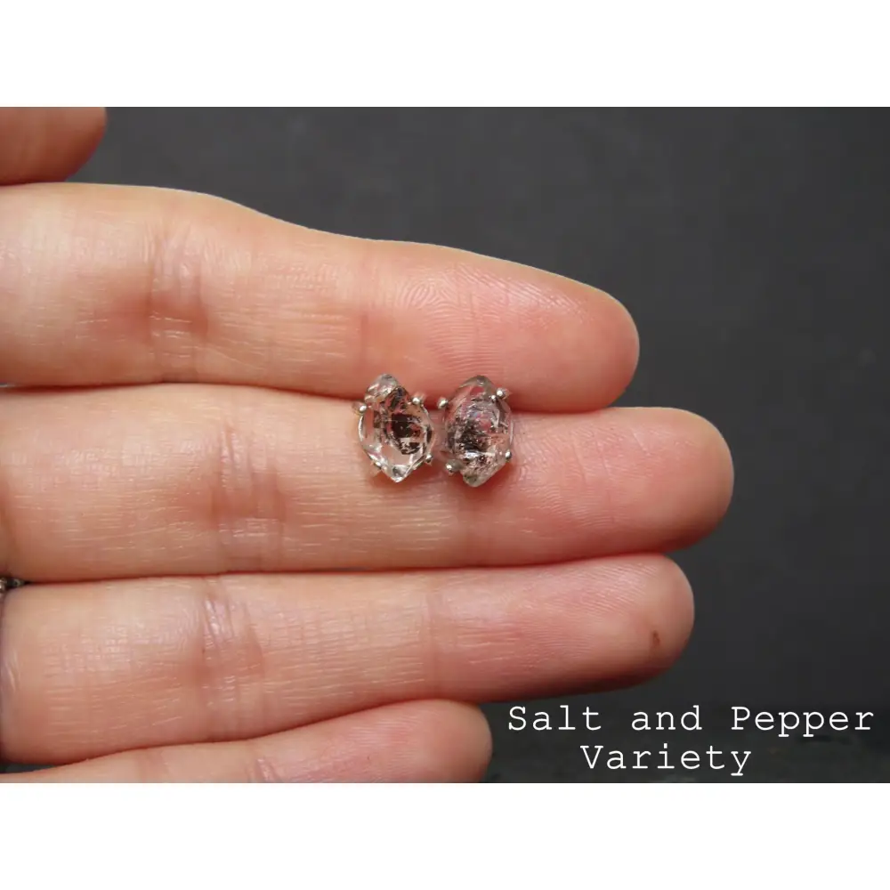 Herkimer Diamond Stud Earrings - Image 8