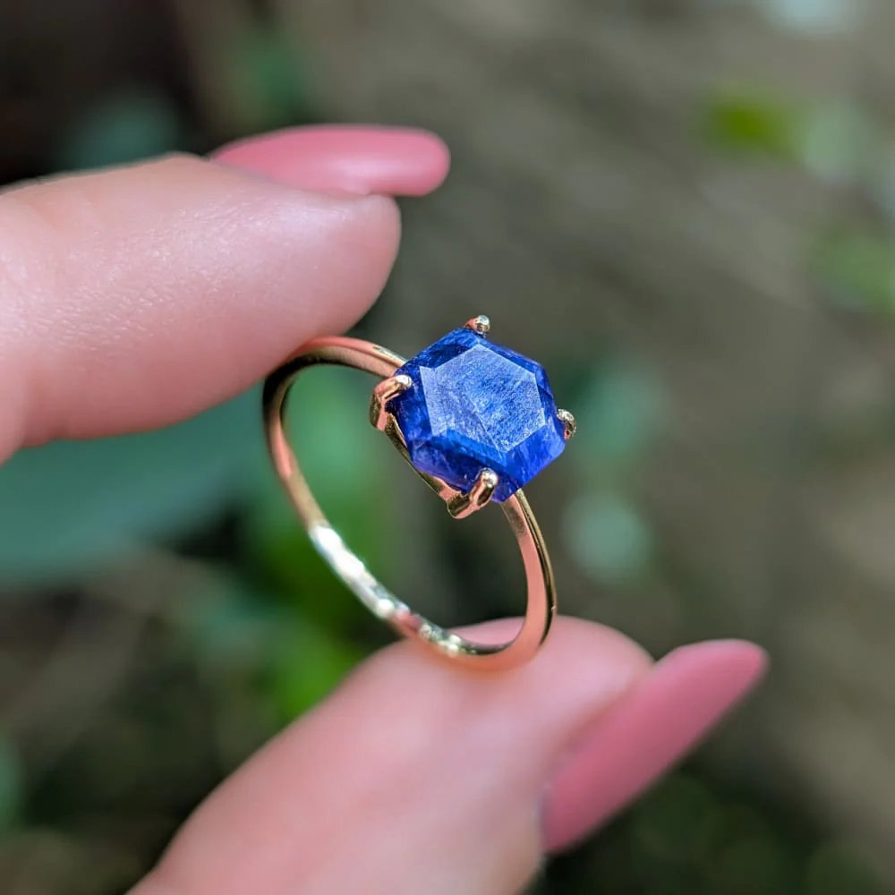Hexagon Sapphire Ring - Image 13