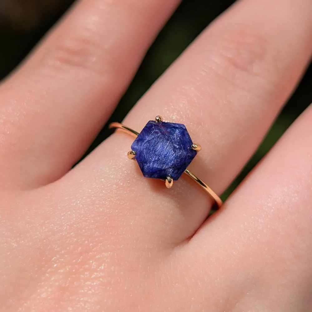 Hexagon Sapphire Ring - Image 14