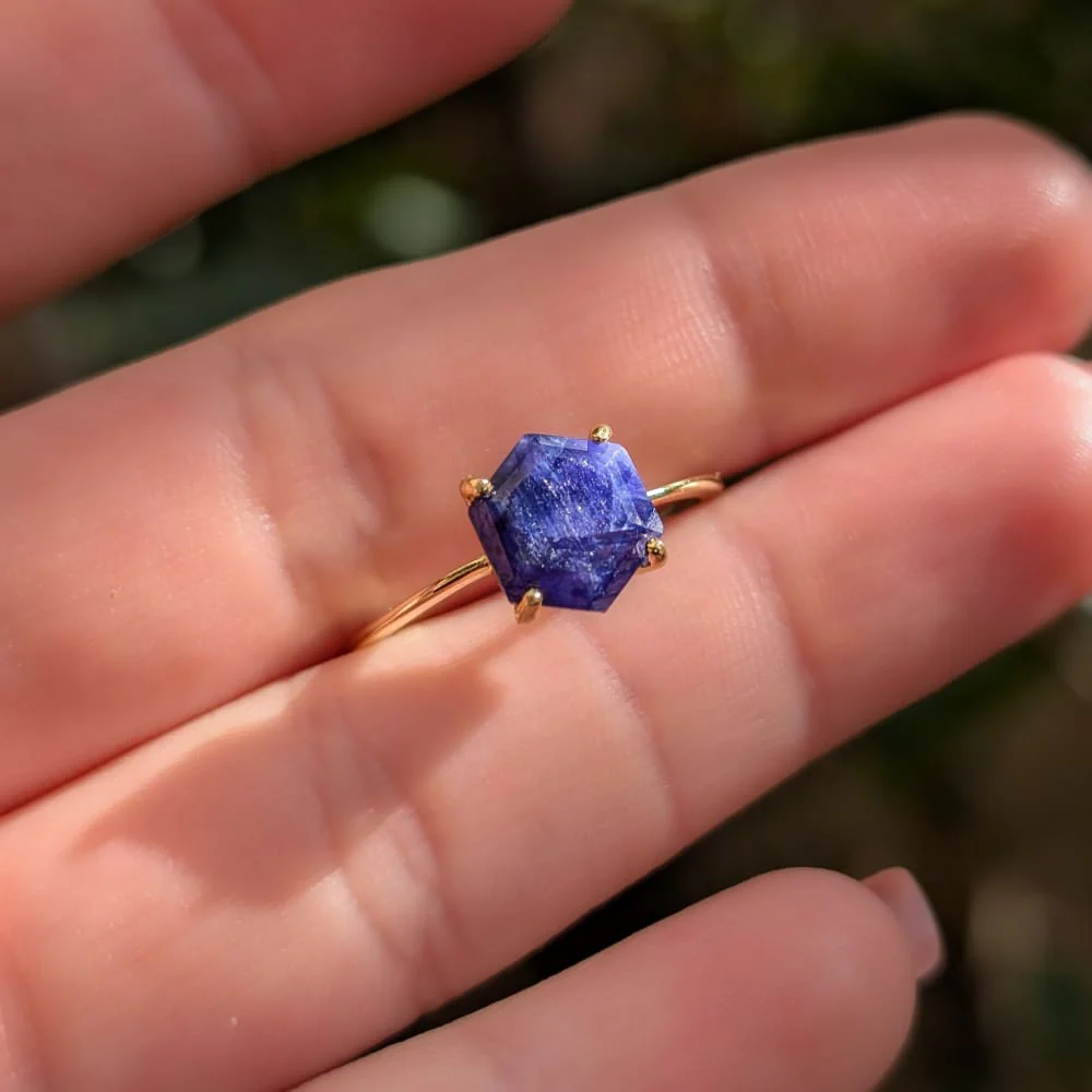 Hexagon Sapphire Ring - Image 15