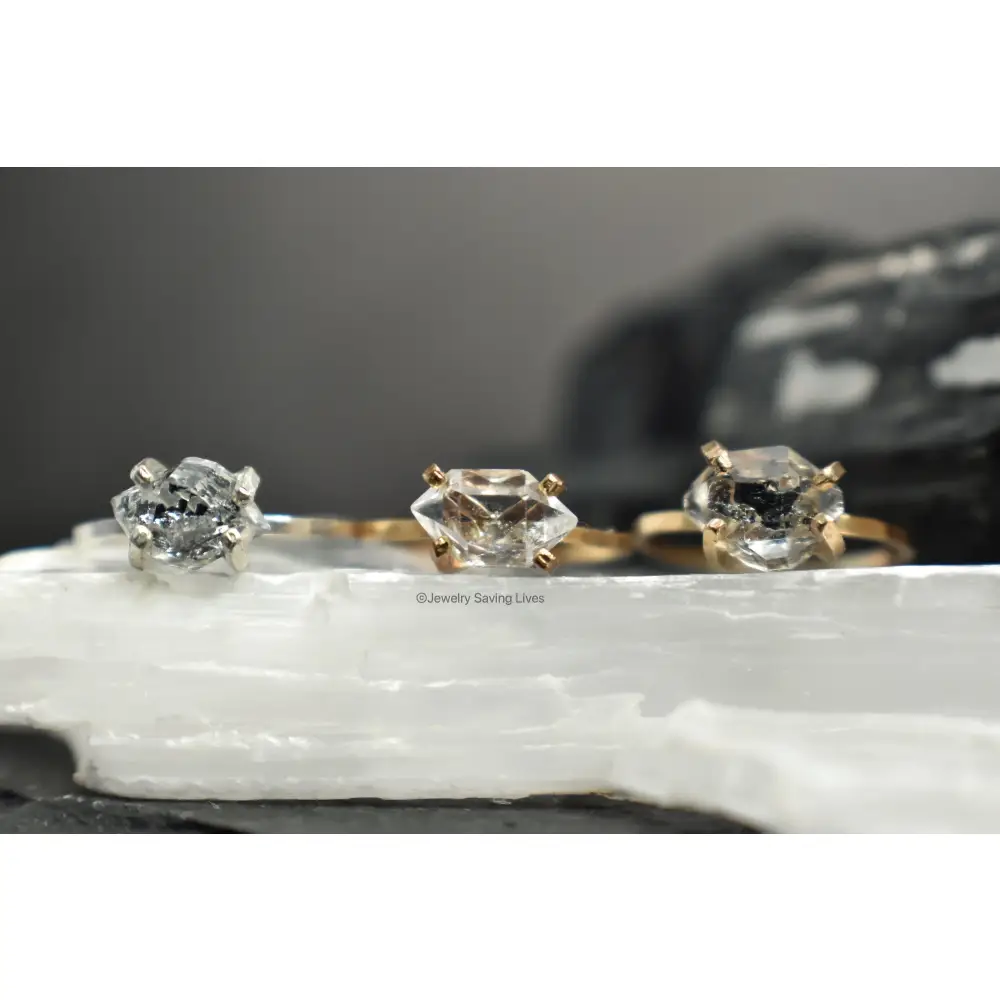 Horizontal Herkimer Diamond Ring - Image 4
