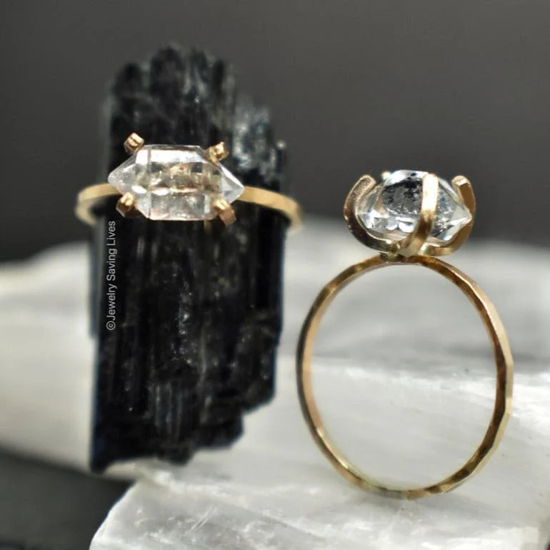 Horizontal Herkimer Diamond Ring - Image 5