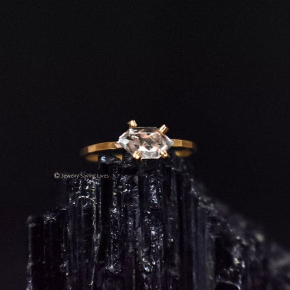 Horizontal Herkimer Diamond Ring - Image 6