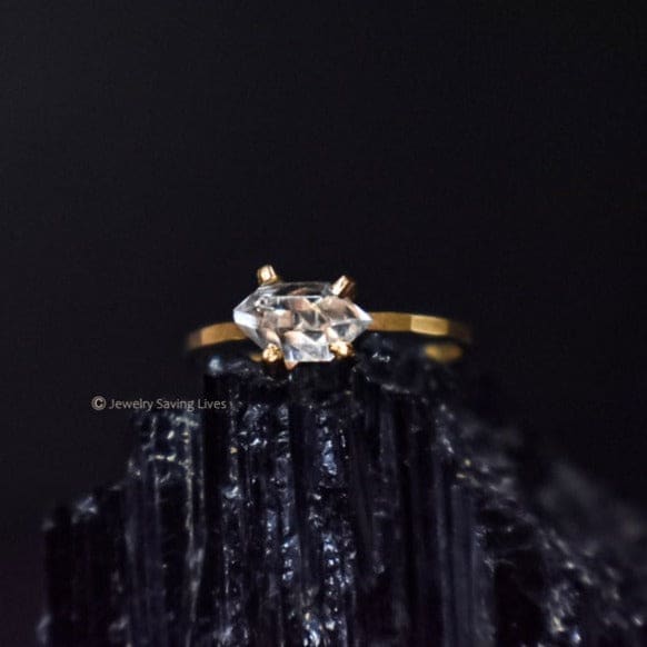 Horizontal Herkimer Diamond Ring - Image 8