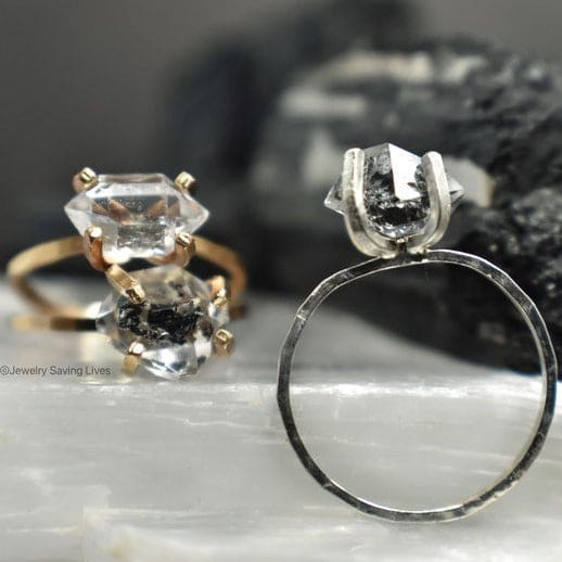 Horizontal Herkimer Diamond Ring - Image 9
