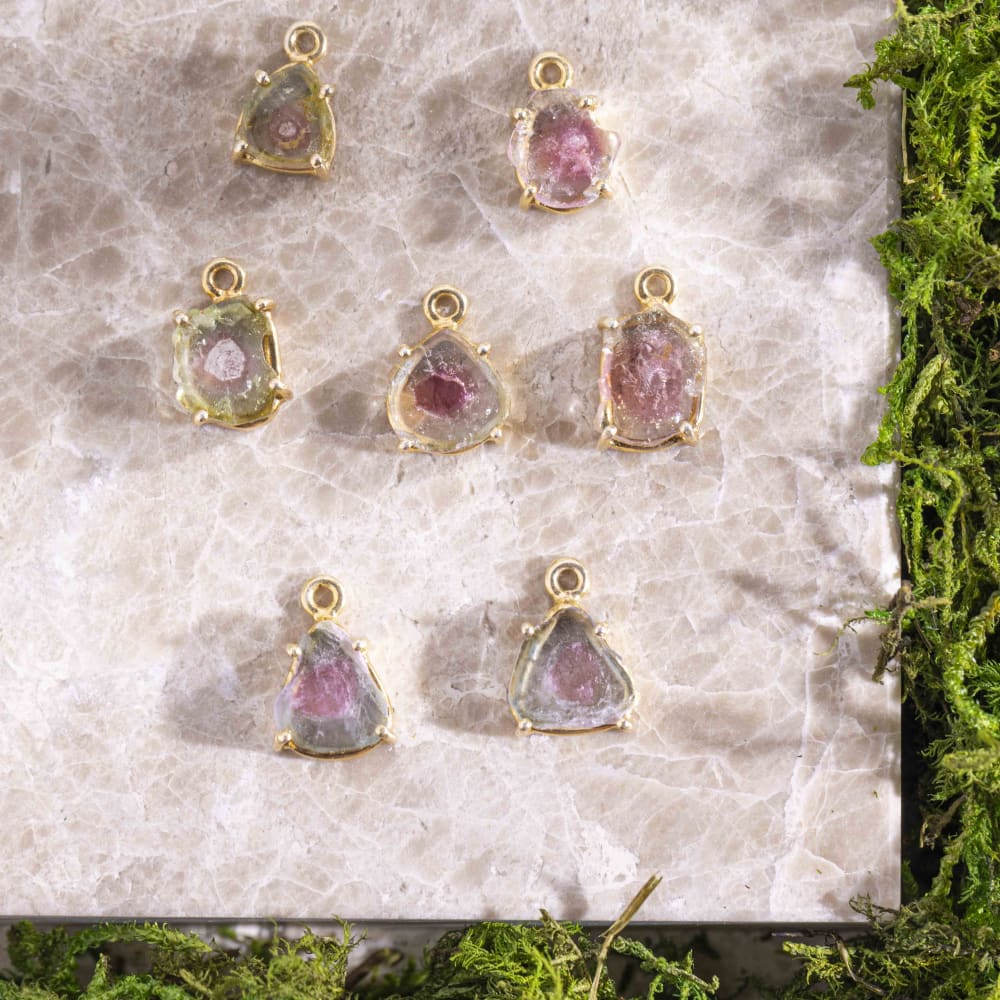 Large Watermelon Tourmaline Prong Necklace - Image 8