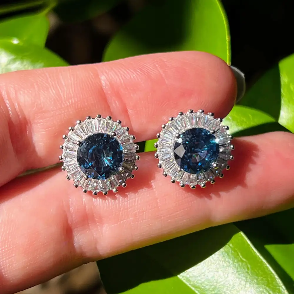 Sunburst Earring - London Blue Topaz - Image 6