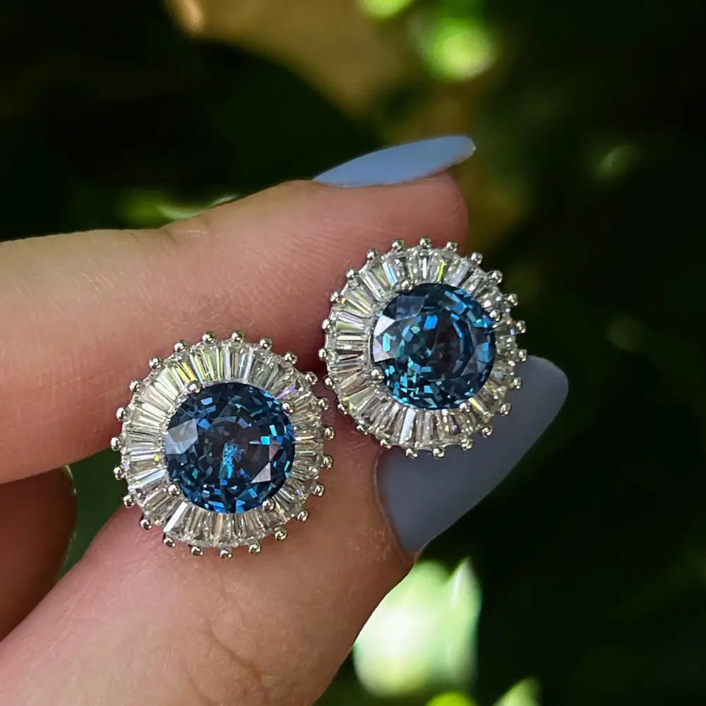 Sunburst Earring - London Blue Topaz - Image 7