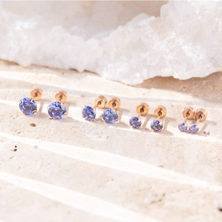 LS Tanzanite Stud Earrings - Image 7