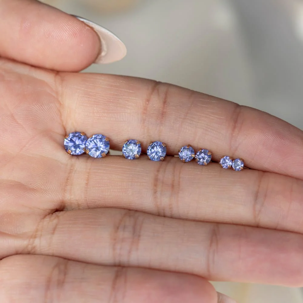 LS Tanzanite Stud Earrings - Image 8