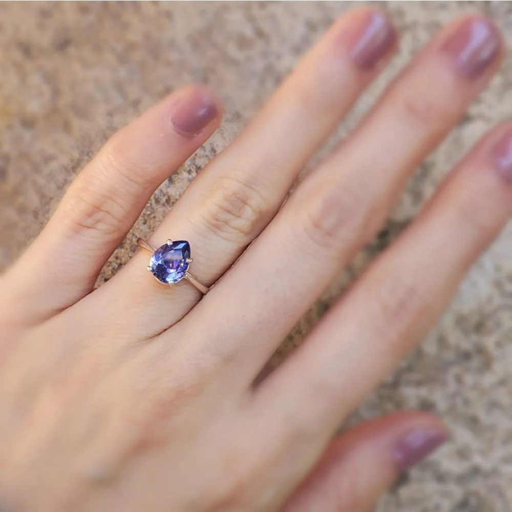 LS Teardrop Tanzanite Ring - Image 4