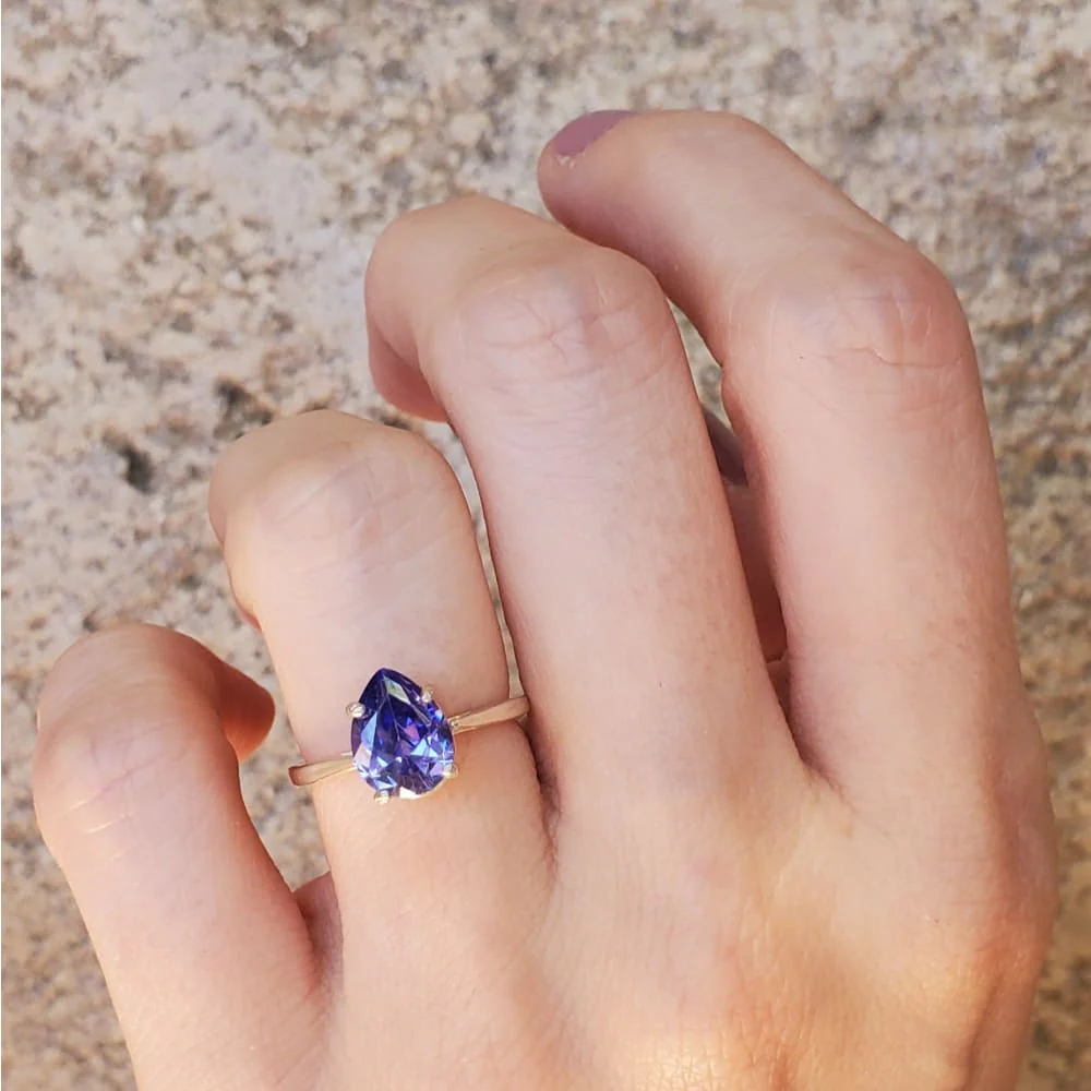 LS Teardrop Tanzanite Ring - Image 5