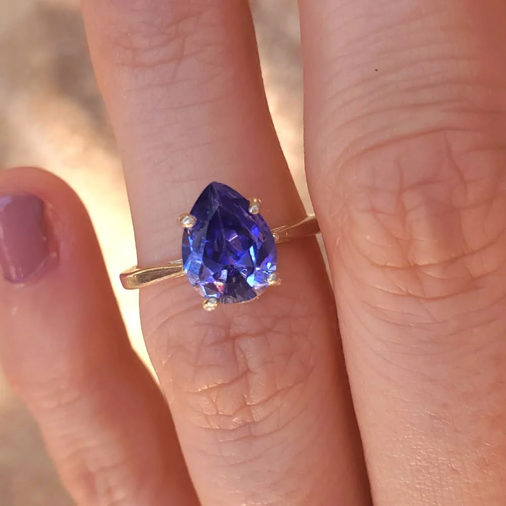 LS Teardrop Tanzanite Ring - Image 6