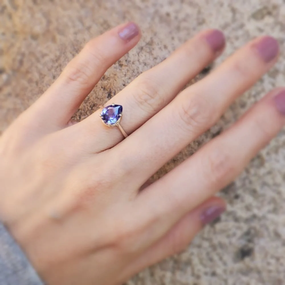 LS Teardrop Tanzanite Ring - Image 7