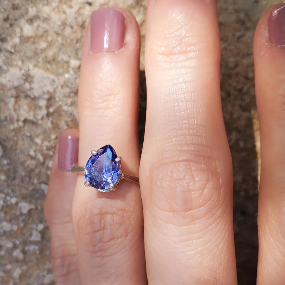 LS Teardrop Tanzanite Ring - Image 8