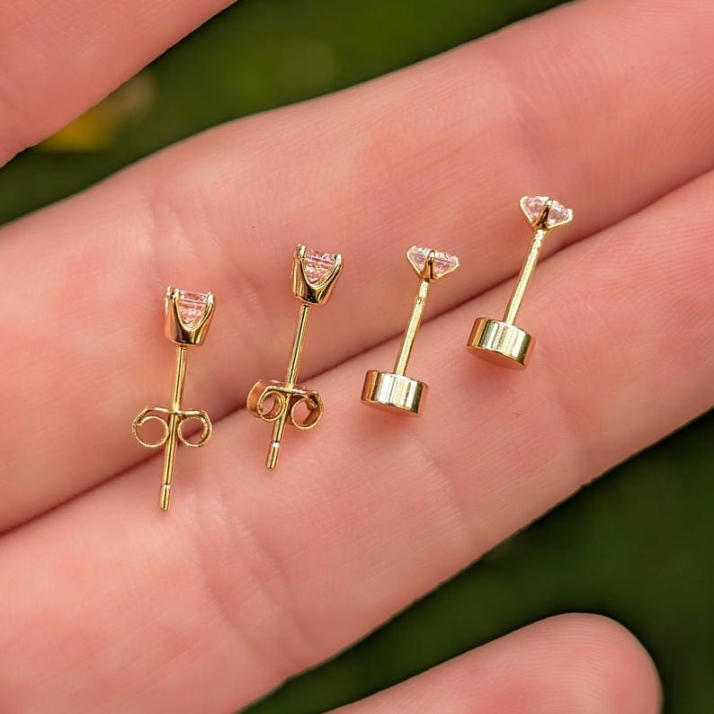 Micro Lab Diamond Earrings - Image 4