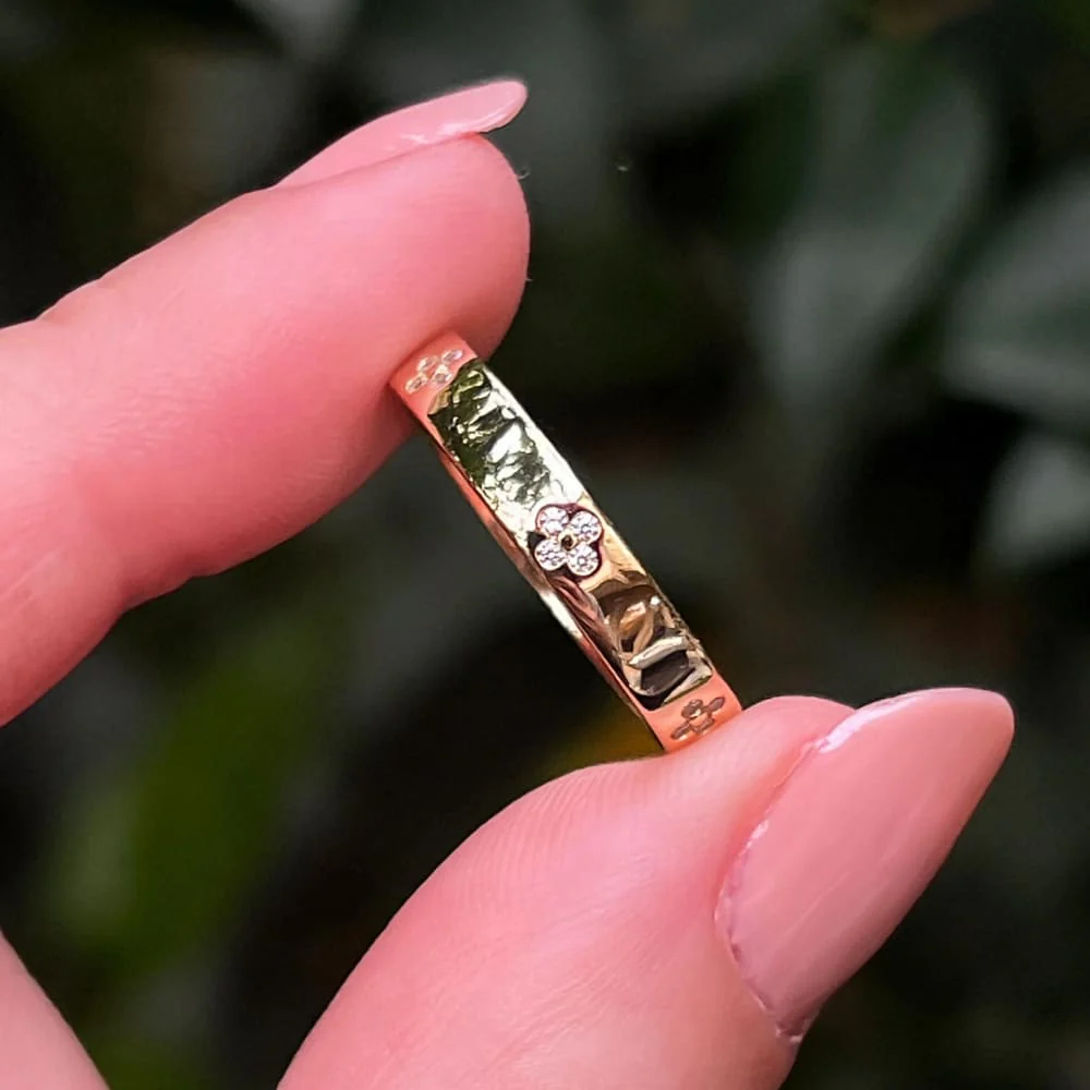Clover Half Eternity Band - Moissanite - Image 4