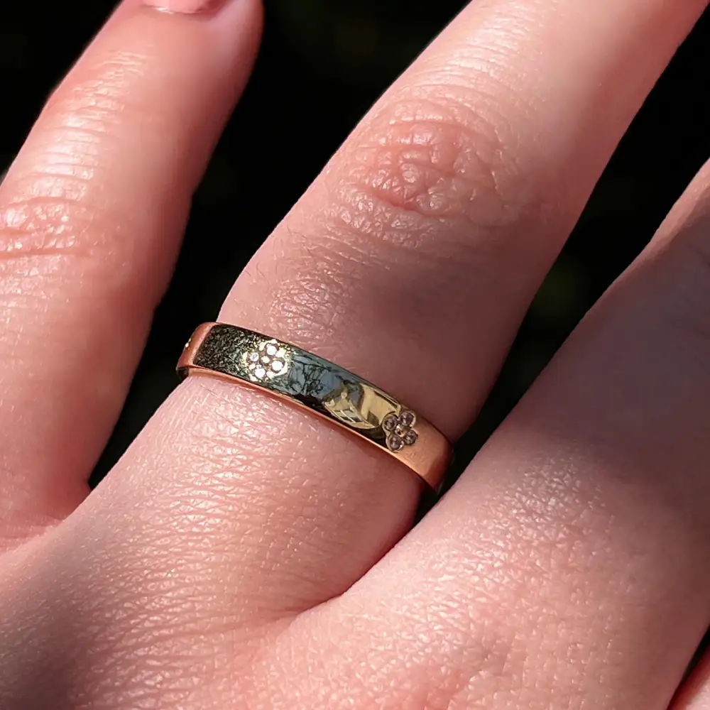 Clover Half Eternity Band - Moissanite - Image 7