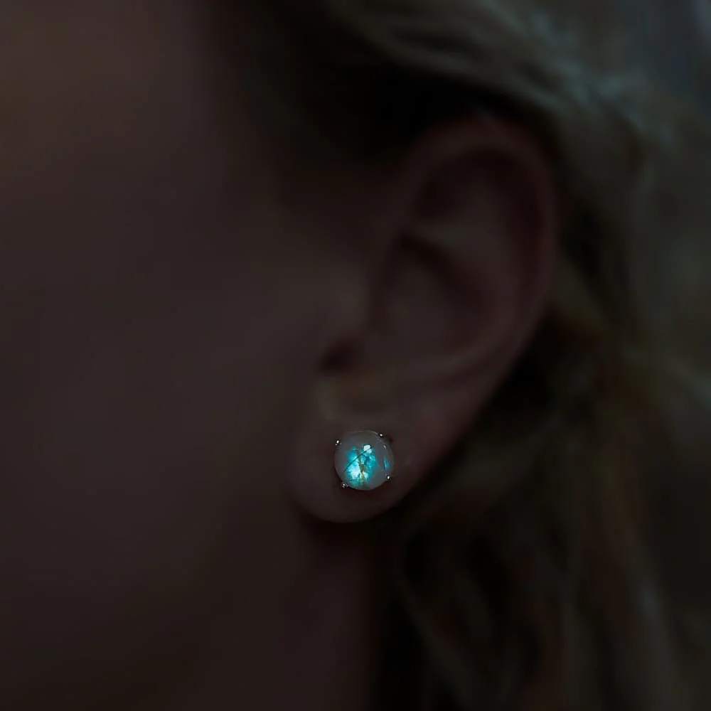 Moonstone Stud Earrings - Image 5