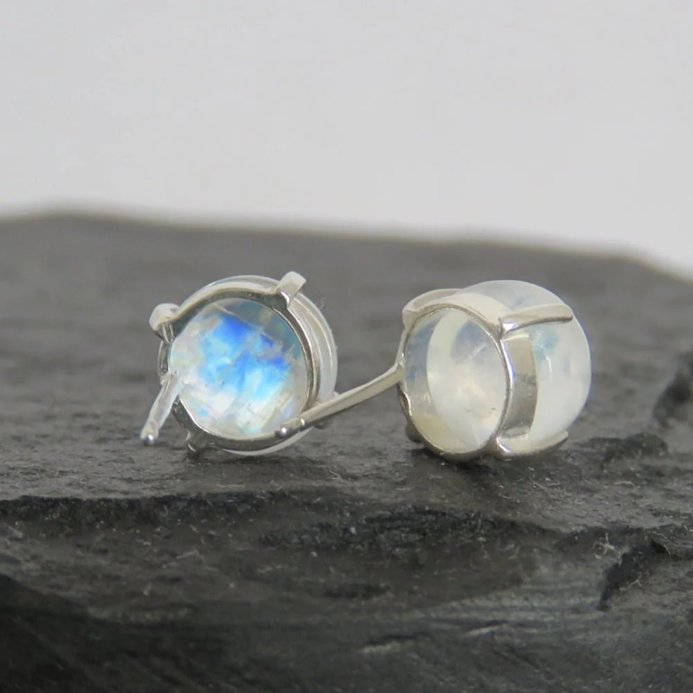 Moonstone Stud Earrings - Image 6