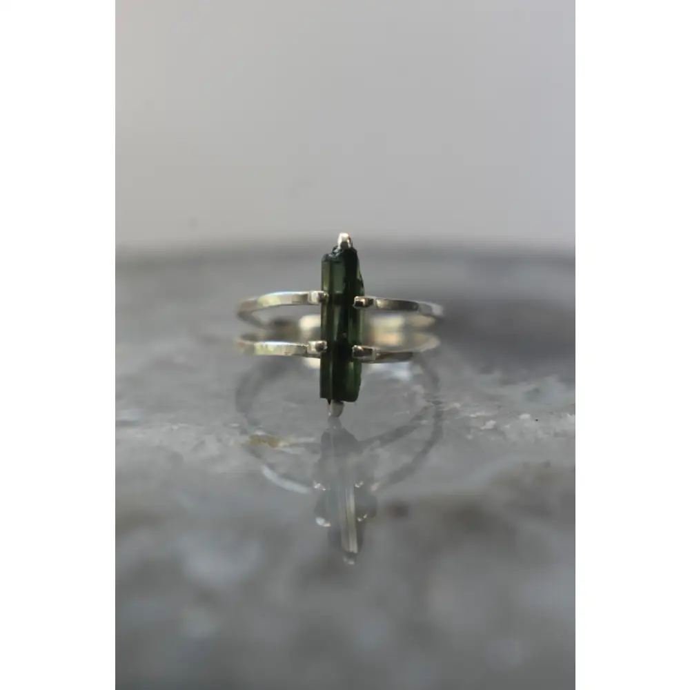 Natural Tourmaline Rod Ring - Image 7