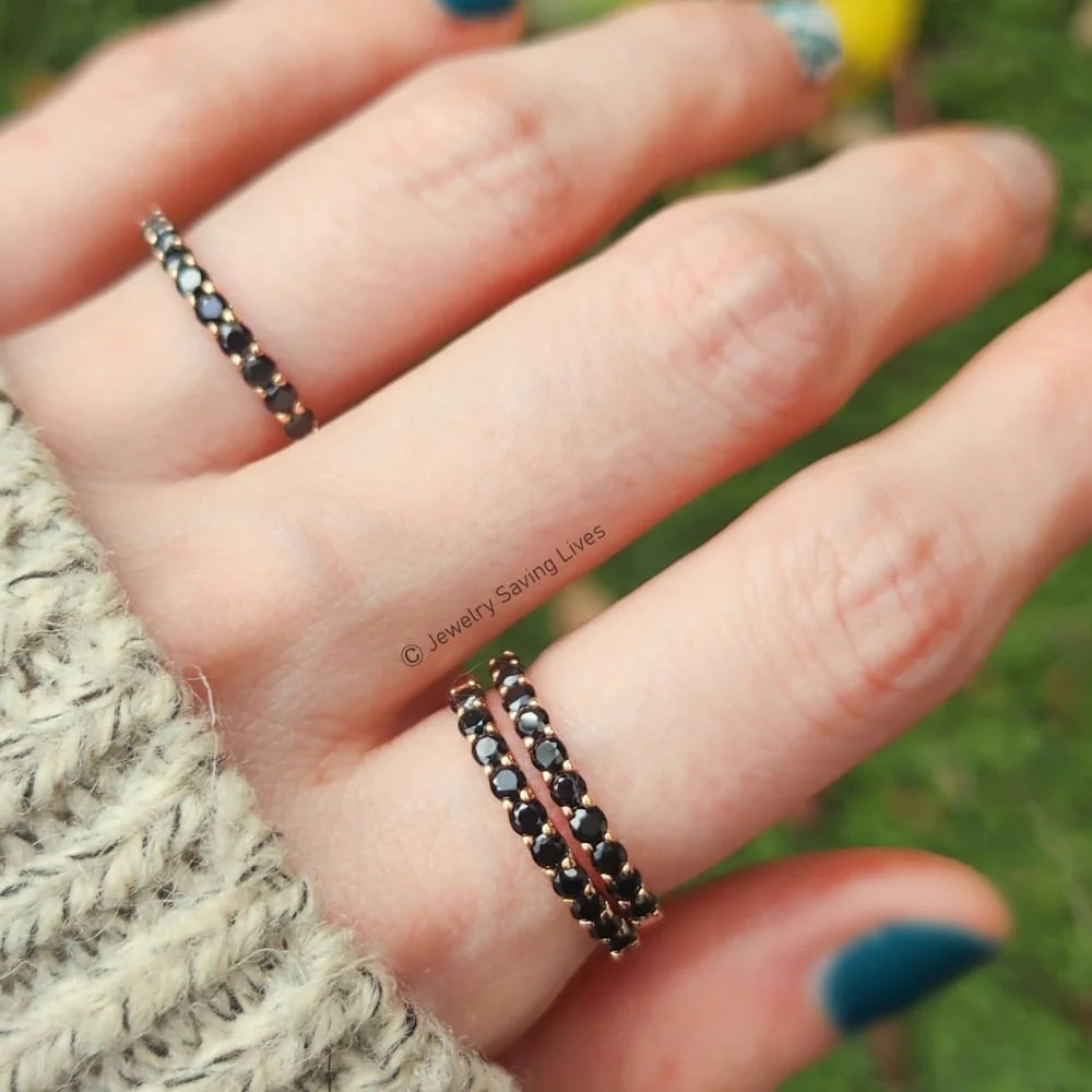 Onyx Half Eternity Band - Image 6